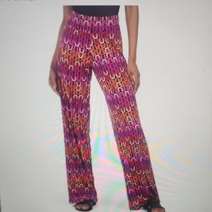 Trina Turk Colorful Wide  Leg Echo Beach Pants